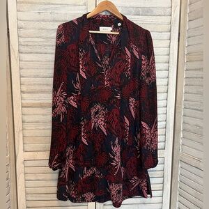Alc silk chrysanthemum print dress